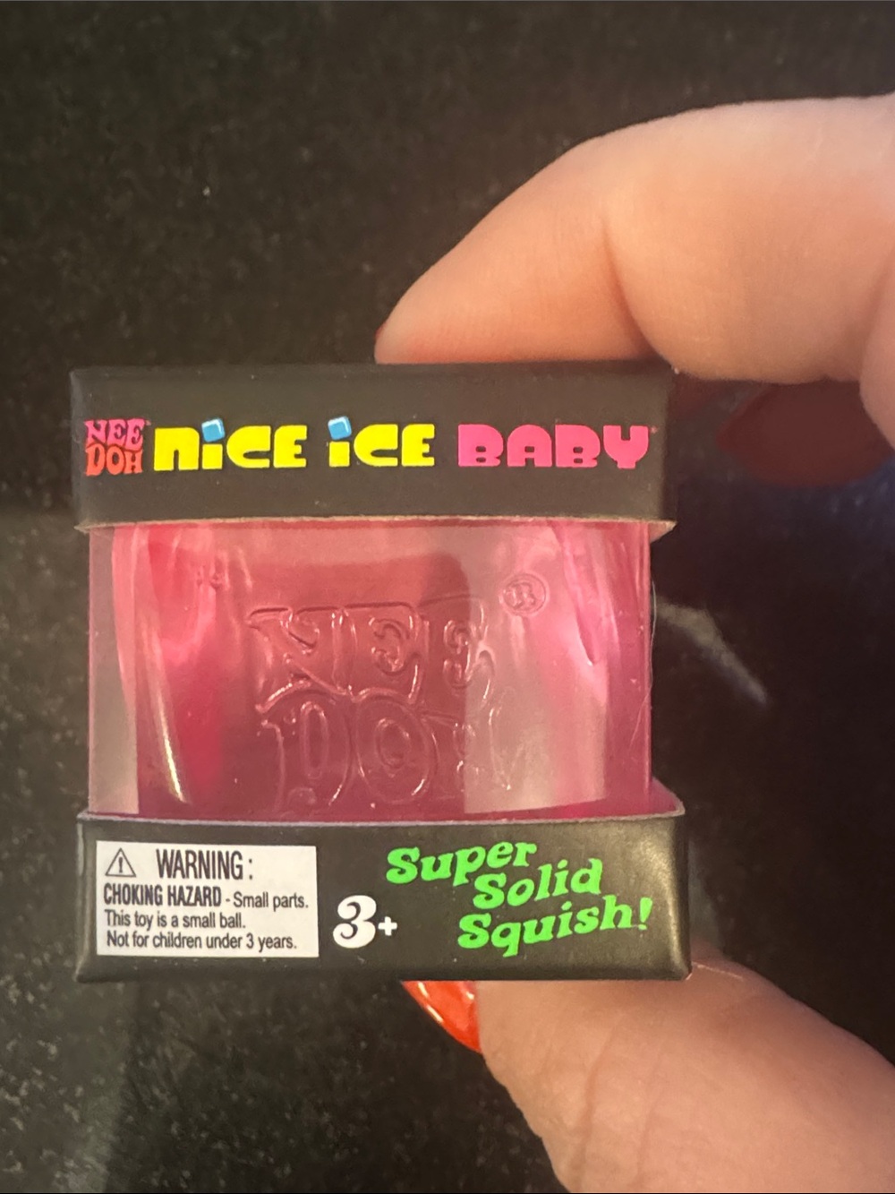 NIB 100% Auth NeeDoh Nice Ice Baby Pink Squishy Toy